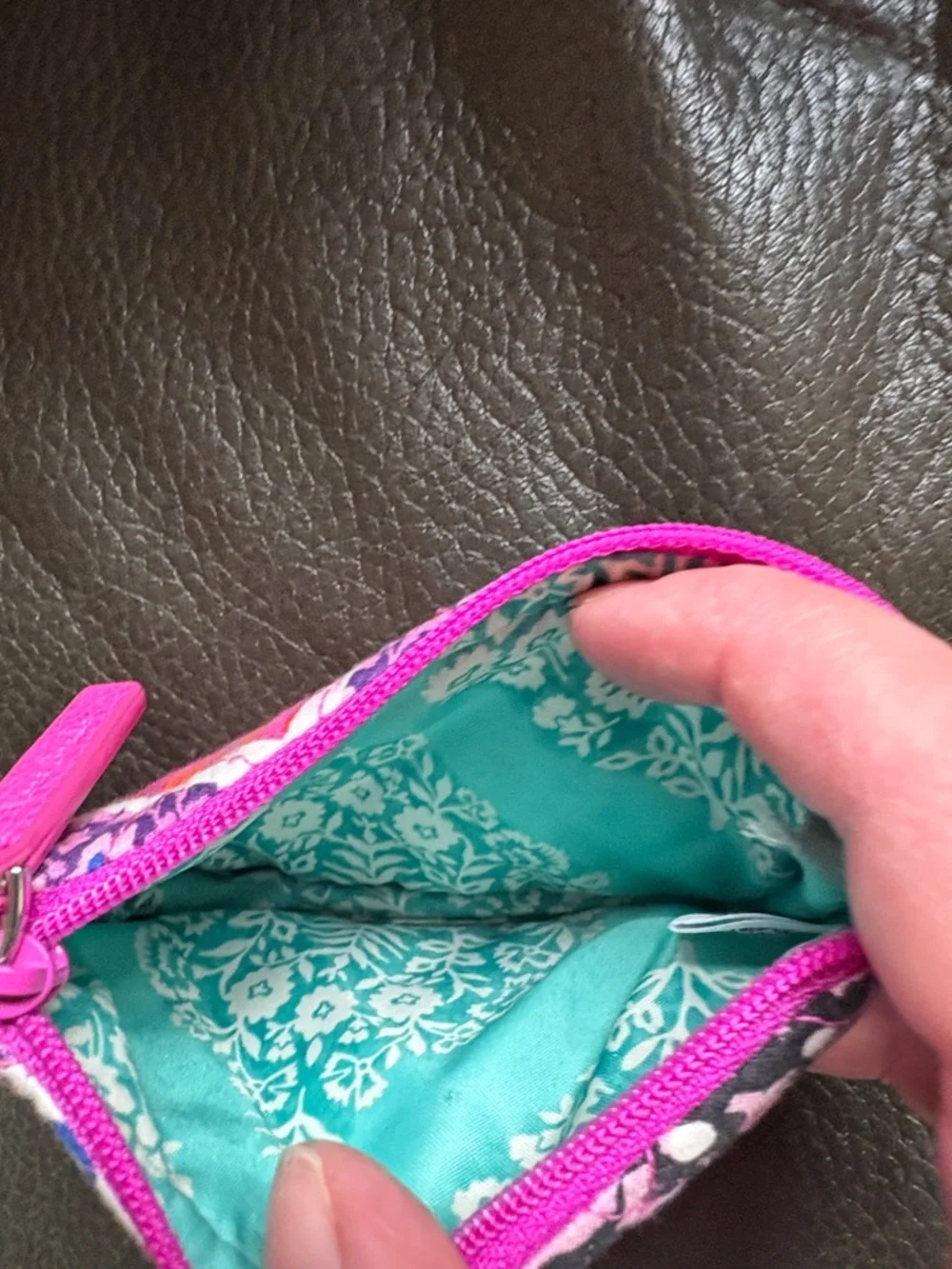 Vera Bradley set of two zip coin purses in multi floral prints